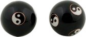 Boules méridiennes Yin Yang noir - 4 cm (2 pièces) - S