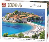Puzzel 1000 Stukjes Sveti Eiland Montenegro - King - Legpuzzel (68 x 49 cm)