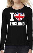 I love England long sleeve t-shirt zwart voor dames 2XL