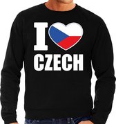 I love Czech sweater / trui zwart voor heren 2XL