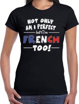 Not only perfect French / Frankrijk t-shirt zwart voor dames 2XL