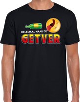 Funny emoticon t-shirt helemaal naar de getver zwart voor heren M