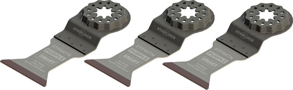 SMART Blades Starlock Purple - Multitool Zaagblad Bi-metaal - 44x46mm - 3 stuks