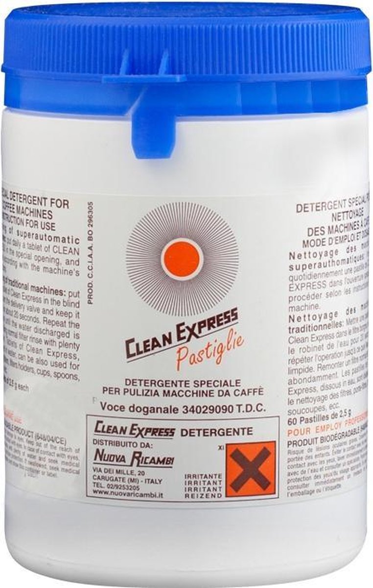 Clean Express Pastilles de nettoyage universelles pour machine à café 2,5  grammes x 60