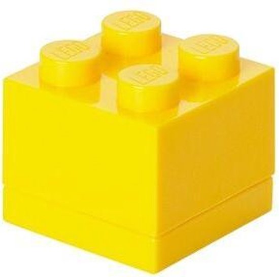 Lego - Opbergbox Mini Brick 4 - Polypropyleen - Geel