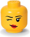 Boîte de rangement LEGO Girl Wink - Plastique - Jaune