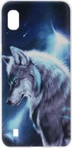 ADEL Siliconen Back Cover Softcase Hoesje Geschikt voor Samsung Galaxy A10/ M10 - Wolf Blauw