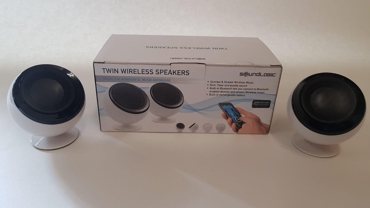 Buitenboordmotor decaan storm Soundlogic - Twin Wireless Speakers - Wit | bol.com