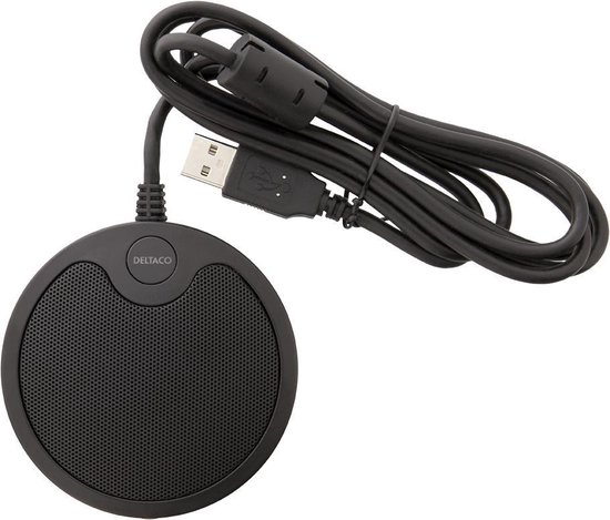 DeLOCK USB zwanenhalsmicrofoon met mute knop Zwart DeLOCK USB zwanenhalsmicrofoon met mute knop Zwart