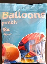 17 x GEKLEURDE PUNCH BOKS BALLONNEN