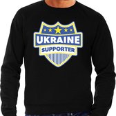 Oekraine / Ukraine schild supporter sweater zwart voor heren XL