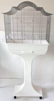 Bol.com Vogelkooi + standaard chroom/wit aanbieding