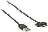 Valueline 30-pins Apple Dock naar USB-A kabel - USB2.0 - tot 2A / zwart - 2 meter