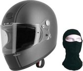 ASTONE GT Retro Stripes integraalhelm + bivakmuts - zwart en grijs