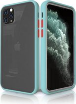 HYBRID | Silica Gel + TPU Transparant Shockproof Backcover iPhone 11 - Lichtblauw