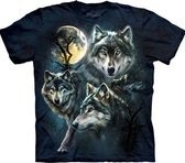 KIDS T-shirt Moon Wolves Collage L