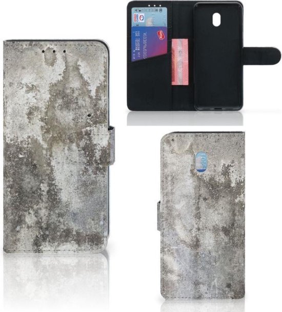 Case Cover pour Xiaomi Redmi 8A Portefeuille Béton