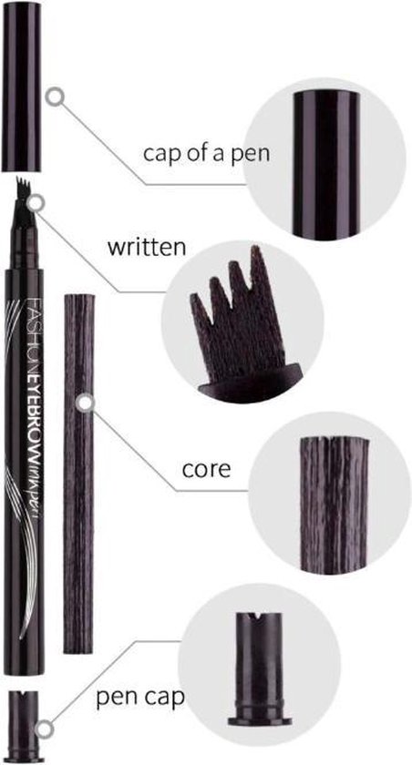 LULAA Pen Fashion Eyebrow Ink Pen | Inkpen Wenkbrauwen Tekenen Potlood  Bruin | bol.com