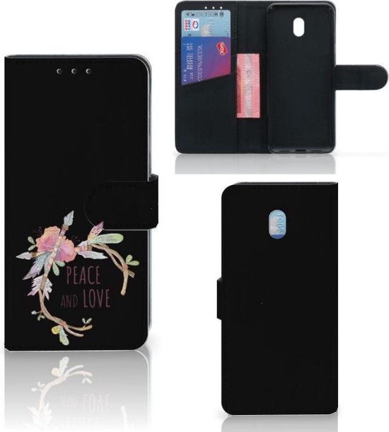 Portefeuille Xiaomi Redmi 8A Cuir PU Portefeuille Livre Boho Text