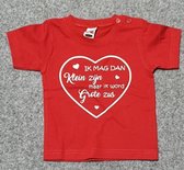 Baby T-Shirt ik word grote zus maat 80 rood