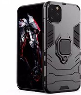 iPhone 11 Pro Max hoesje Armor Case Zwart Kickstand Ring shock proof magneet