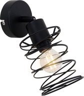 Briloner Leuchten KRUSEL  Wandlamp - E14 - Draai en Zwenkbaar - Metaal - Zwart