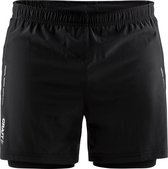 Craft Essential 2-In-1 Shorts M Sportbroek Heren - Black - Maat S