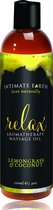Intimate Earth Relax - Massage Olie - Lemongrass Coconut - 120 ml