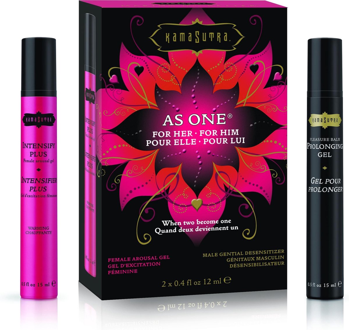 Kamasutra - As One Intensify Plus - Verwarmend & Orgasmevertragend - Voor hem & haar - 2 x 12 ml