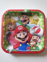 Bord Super Mario 18x18cm 8 stuks