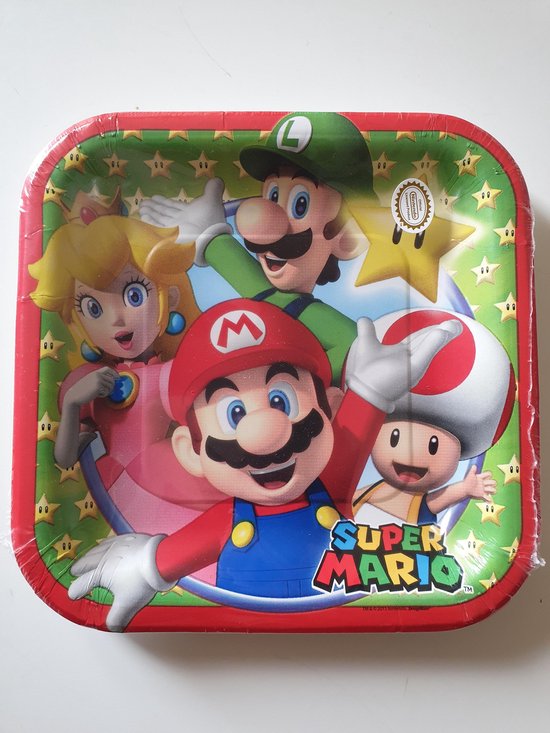 Bord Super Mario 18x18cm 8 stuks | bol.com