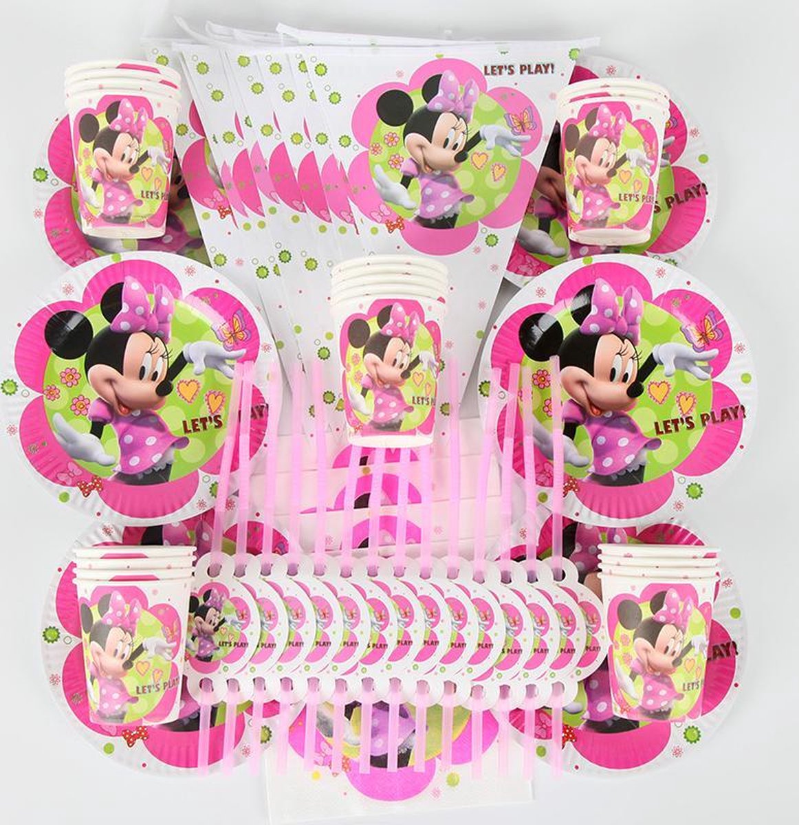 Zwart handig Aan het liegen Minnie Mouse versiering |set 60 st. | Minnie Mouse feestpakket | Minnie  Mouse slingers... | bol.com