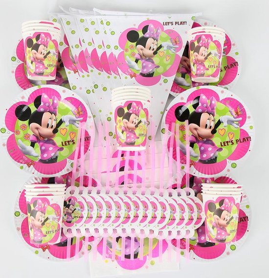 Minnie Mouse versiering |set 60 st. | Minnie Mouse feestpakket | Minnie  Mouse slingers... | bol.com
