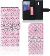 Xiaomi Redmi 8A Portemonnee Hoesje Flowers Pink DTMP