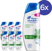 Head & Shoulders Menthol Fresh Anti-roos - Voordeelverpakking 6x280ml - Shampoo