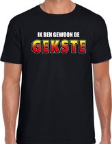 Ik ben gewoon de gekste fun t-shirt zwart voor heren M