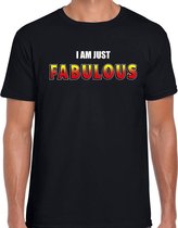 I am just fabulous fun t-shirt zwart voor heren XL