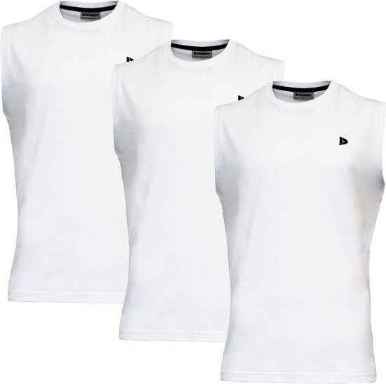 Donnay T-shirt zonder mouw - 3 Pack - Tanktop - Sportshirt - Heren - Maat M - Wit