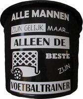 Cadeau emmer - Voetbaltrainer - 12 liter - zwart - cadeau - geschenk - gift - kado - voetbal - trainer - einde seizoen