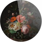 Stilleven met bloemen in een Wan-li vaas, Ambrosius Bosschaert, 1619 | 140 x 140 CM | Oude Meesters | Wanddecoratie | Schilderij | 5 mm dik plexiglas muurcirckel