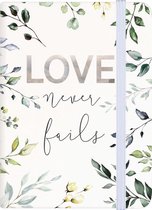 Notebook Love never fails  - A6 - 96 pages