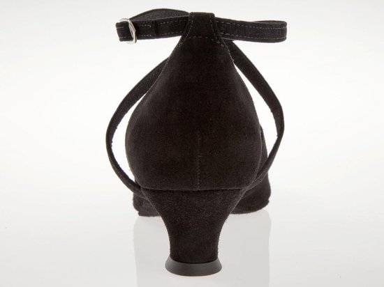 Werner Kern Bess Dansschoenen voor dames, suède/leer, zwart/oud, normale breedte, 4,5 cm, Cubaan, gemaakt in Italië, zwart antiek