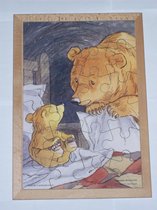 Houten framepuzzel prentenboek welterusten kleine beer