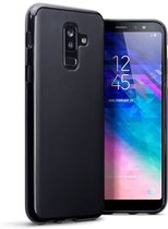 HB Hoesje Geschikt voor Samsung Galaxy A6 Plus - Siliconen Back Cover - Zwart