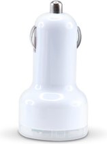 Universele Autolader - 2 USB Poorten - Sigarettenaansteker - Multi-Oplader - Wit