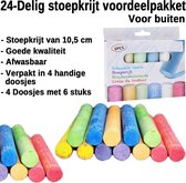 24-Delig stoepkrijt - 4 keer 6 stuks