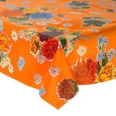 Atelier Du Baj Chrysant Orange Mexicaans Tafelzeil - 250 x 120 cm