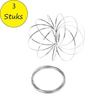 Magic flow ring |Spiraal bloem magische armband | 3D ringen set van 3 stuks 10cm