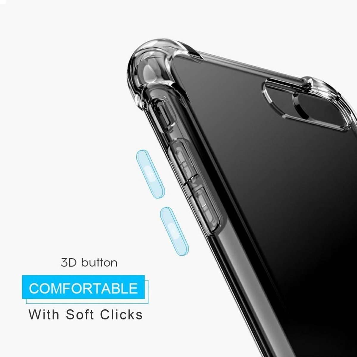 iPhone 11 Pro Max Bumpercase Extra Stevig + Tempered Glass screenprotector - Transparant - Telefoonhoes
