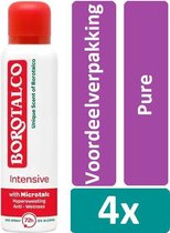 Borotalco Deodoran Spray 150 ml Pure 4 stuks Voordeelverpakking